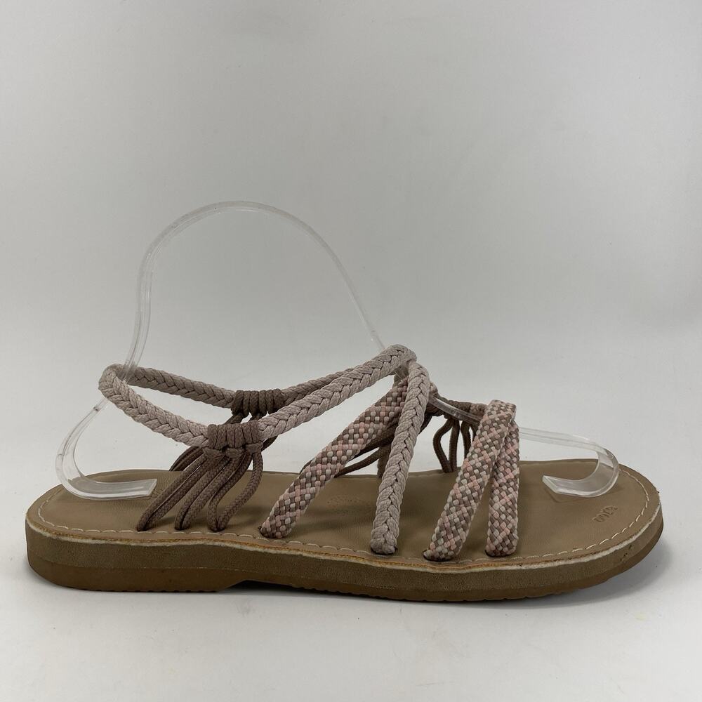KAVU Alderbrooke Rope Strappy Sandals Womens Size 8 Coral Cloud Beige